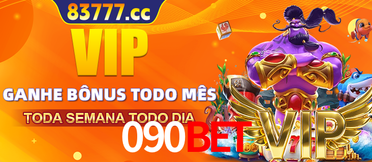 Banner promocional do 090BET oferecendo 100% de recompensas adicionais contínuas para quem fizer o login diário (Daily sign-in), com um mascote de coelho.